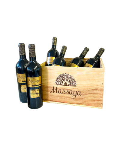 Caisse bois 6 bts Massaya Réserve Gold 2005-2006-2007-2008-2009-2010